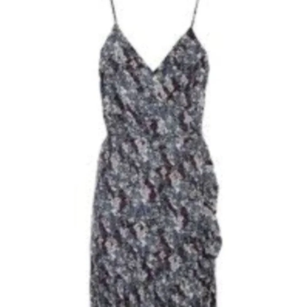 NWT Free People Print Ruffle Boho Wrap Dress Size L